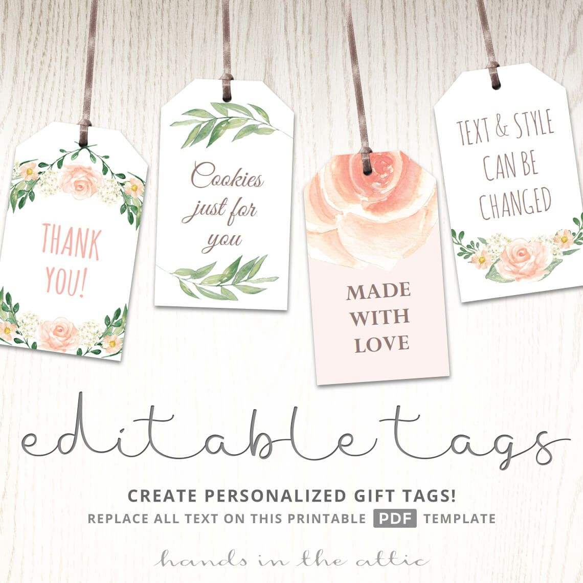 Printable Baby Shower Labels | Bridal Shower Favor Tags | Hands In regarding Free Printable Baby Shower Gift Tags