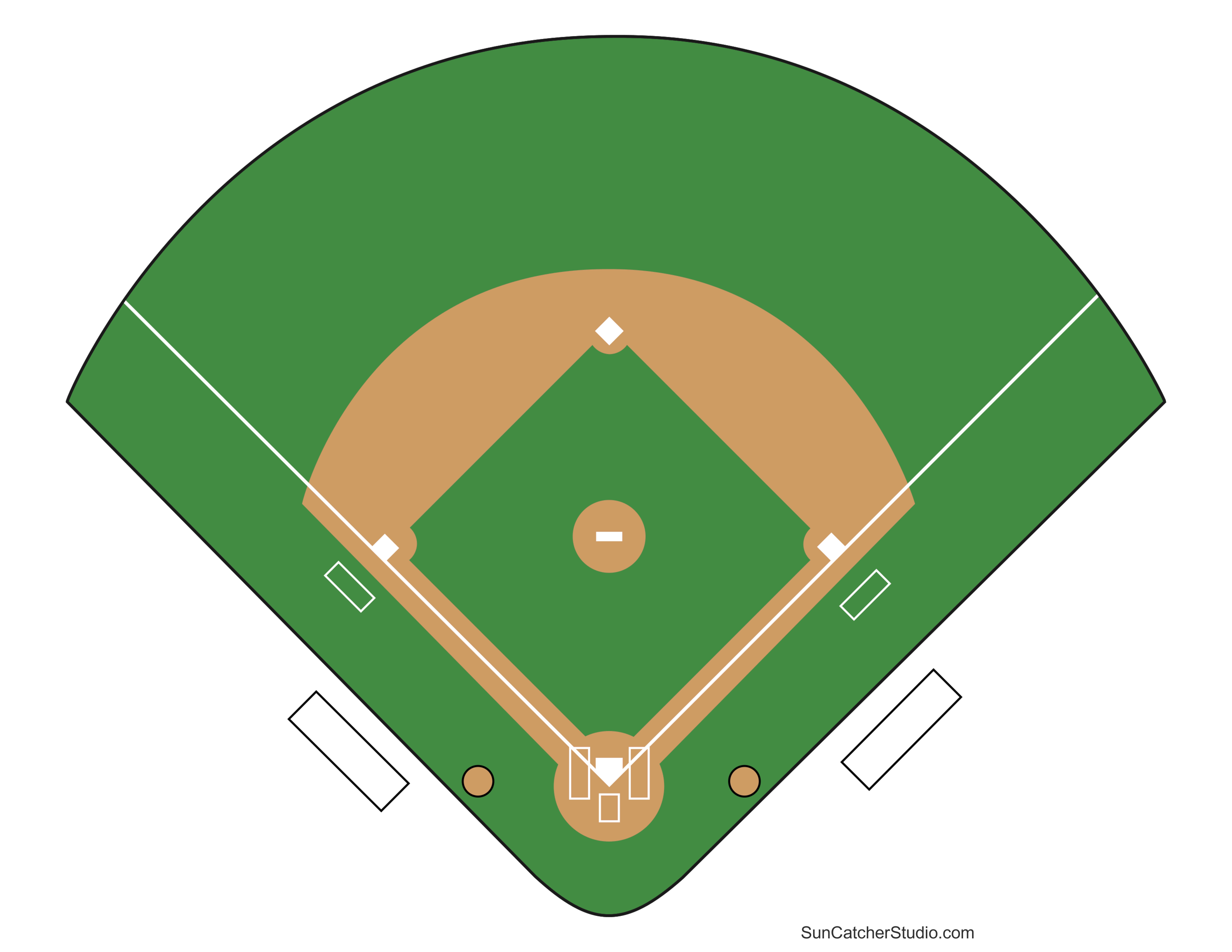 Printable Baseball Field Diagram (Softball Diamond) Templates pertaining to Free Printable Baseball Field Diagram