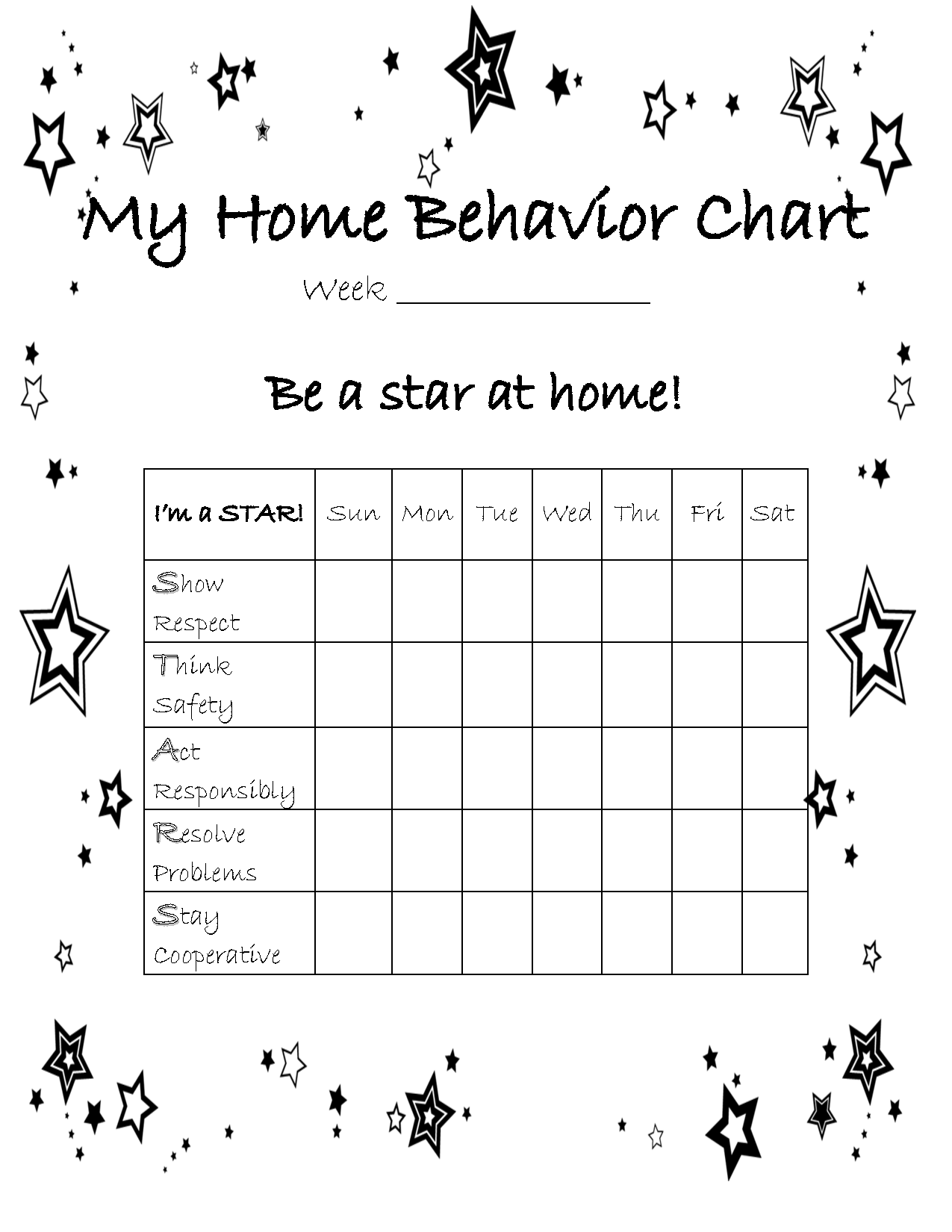 Printable Behavior Charts For Home | Printablee | Home Behavior for Free Printable Behaviour Charts For Home