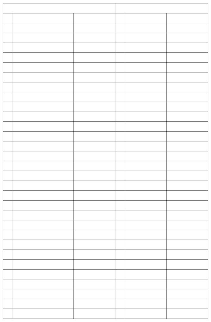 Printable Blank Chart With Lines | Printablee with regard to Free Printable Charts And Lists