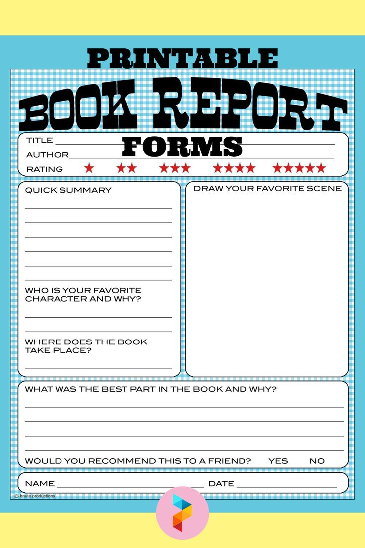 Printable Book Report Forms | Book Report Templates, Book Report within Book Report Template Free Printable