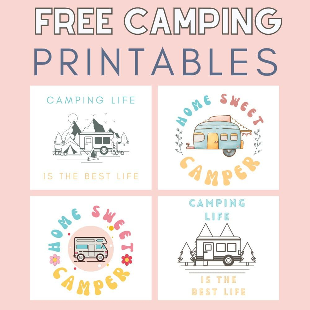 Printable Camping Signs - The Girl Creative inside Free Printable Camping Signs