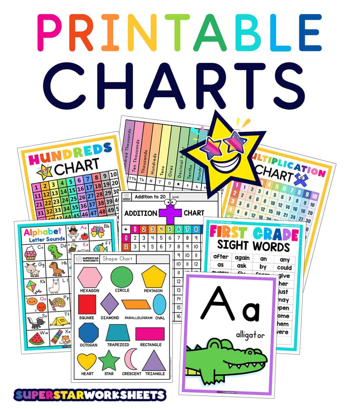 Printable Charts - Superstar Worksheets with Free Printable Charts for Teachers