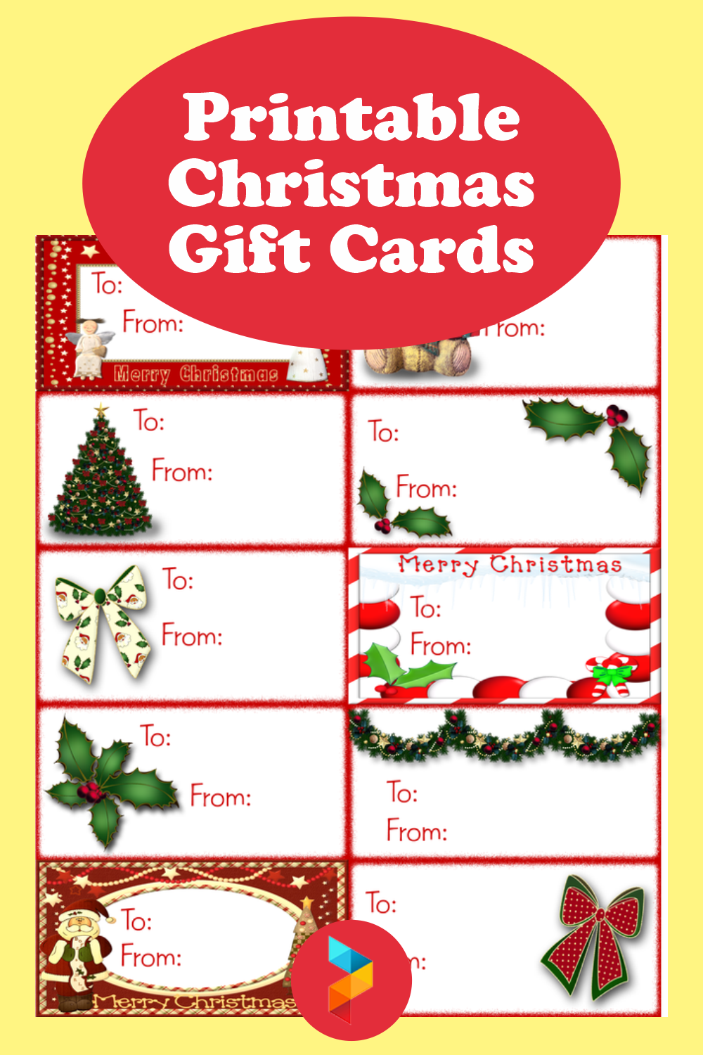 Printable Christmas Gift Cards | Printable Christmas Gift Card for Free Printable Christmas Gift Cards