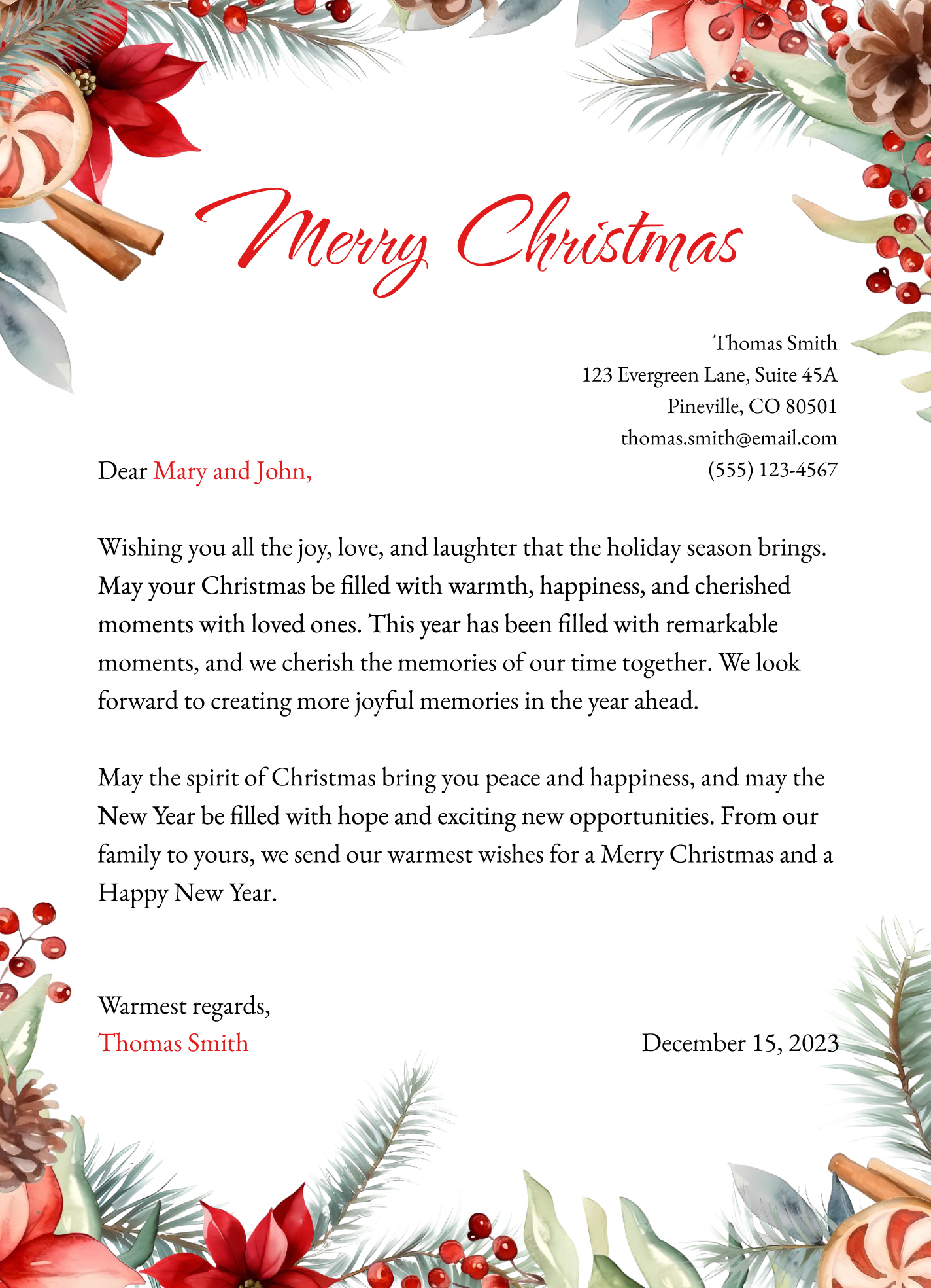 Printable Christmas Letterhead Free Google Docs Template - Gdoc.io with Free Printable Christmas Letterhead