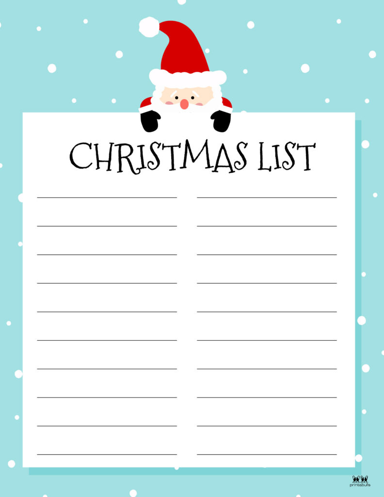 Printable Christmas Lists - 25 Free Printables | Printabulls pertaining to Free Printable Christmas Wish List