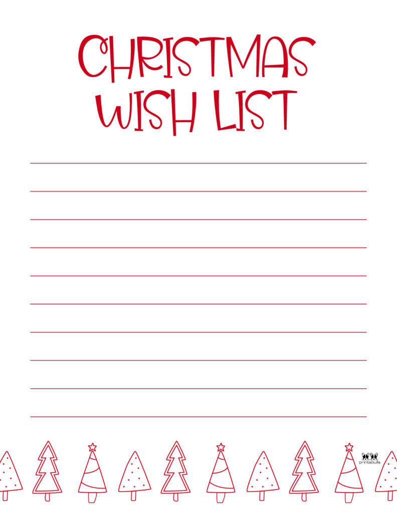 Printable Christmas Lists - 25 Free Printables | Printabulls within Free Printable Christmas List Maker