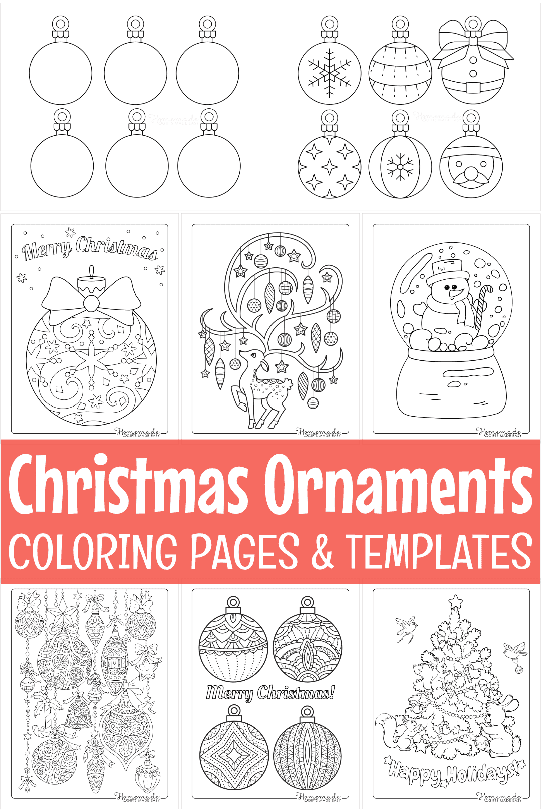 Printable Christmas Ornaments, Coloring Pages, &amp;amp; Blank Templates pertaining to Free Printable Christmas Designs