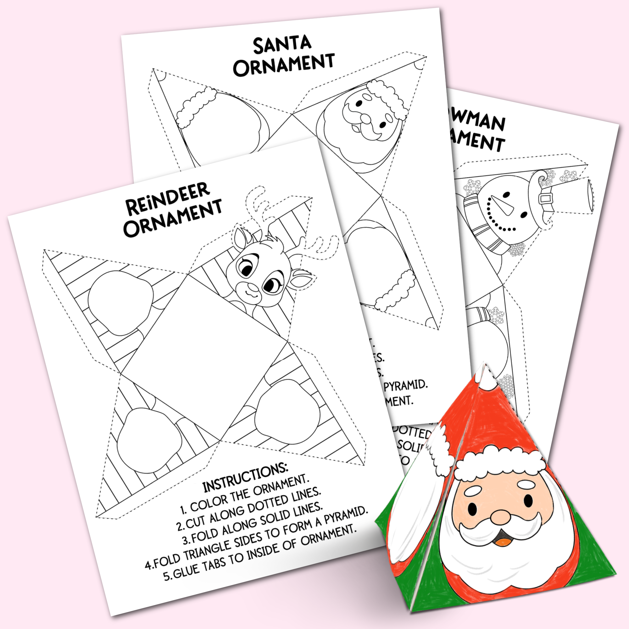 Printable Christmas Ornaments - Kara Creates inside Free Printable Christmas Designs