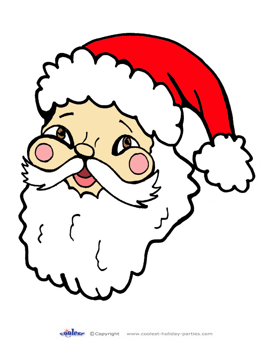 Printable Colored Santa Face - Coolest Free Printables within Free Printable Santa Claus Face