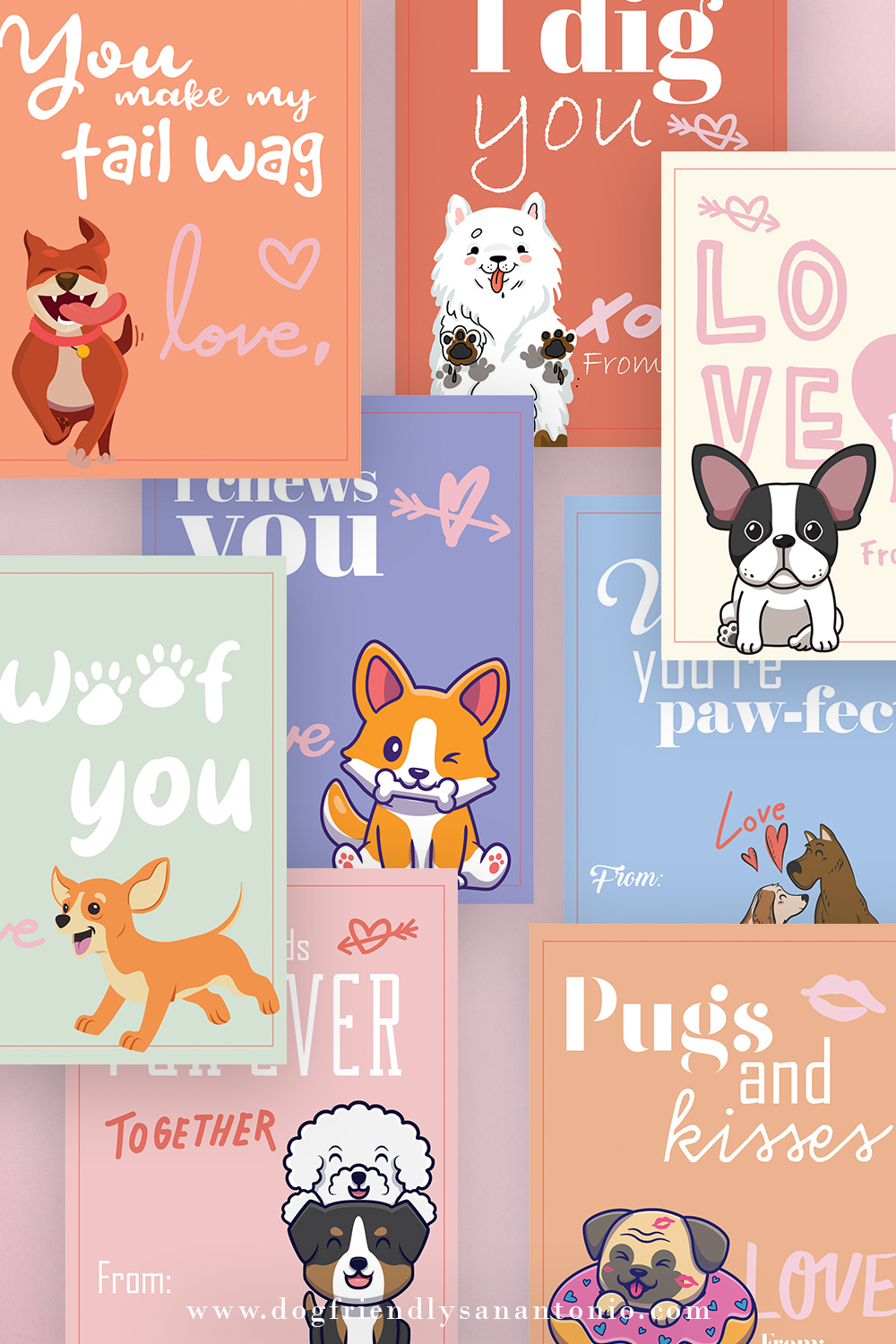 Printable Dog Valentine&amp;#039;S Day Cards - The Dog Guide San Antonio in Free Printable Dog Valentines Day Cards