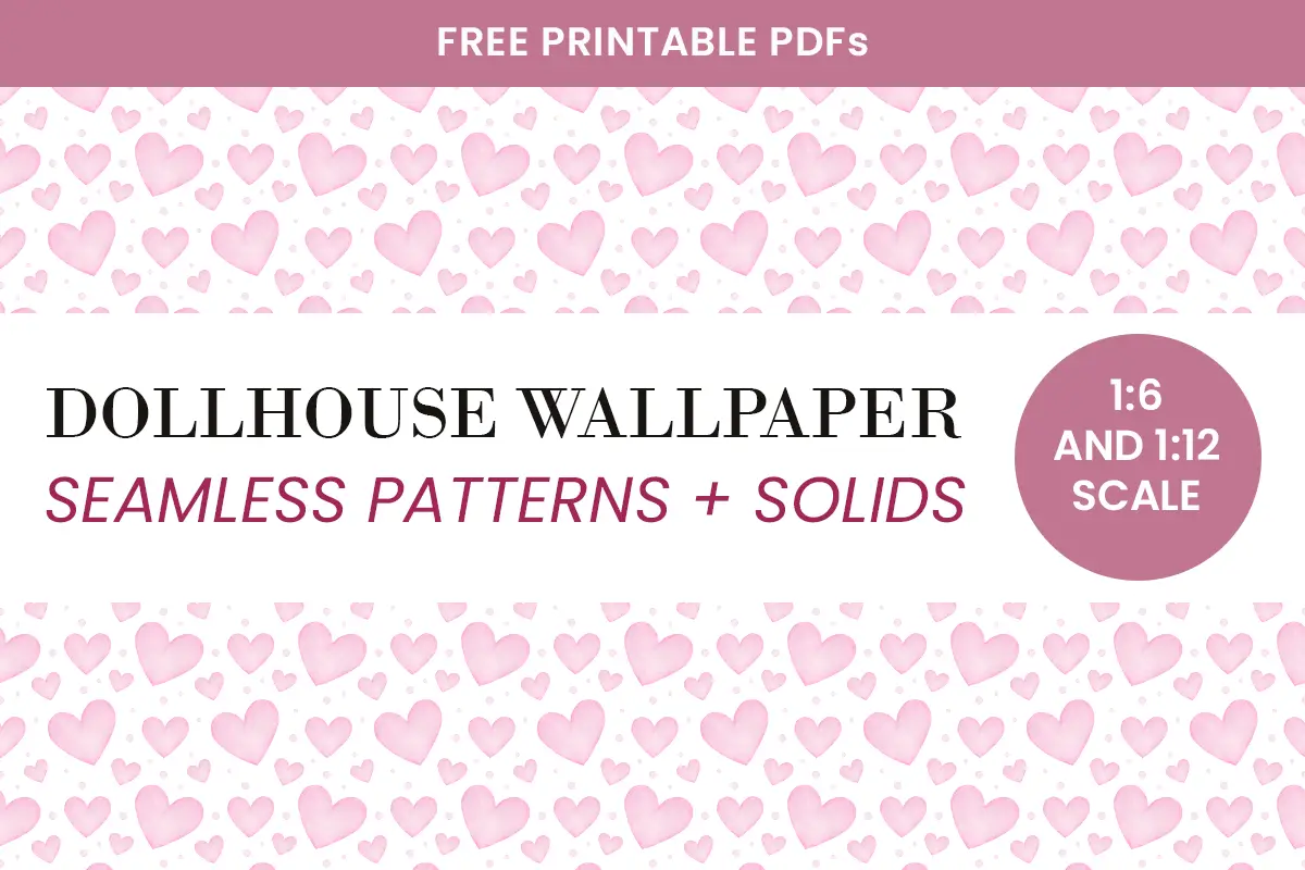 Printable Dollhouse Wallpaper - Free Downloads - Suni Doll inside Free Printable Wallpaper Patterns