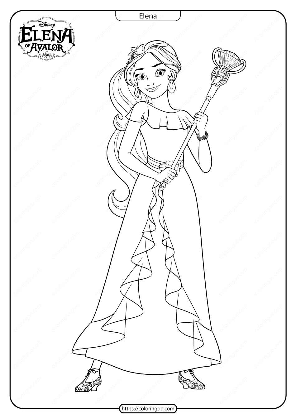 Printable Elena Of Avalor Pdf Coloring Pages | Disney Coloring pertaining to Elena Of Avalor Free Printables