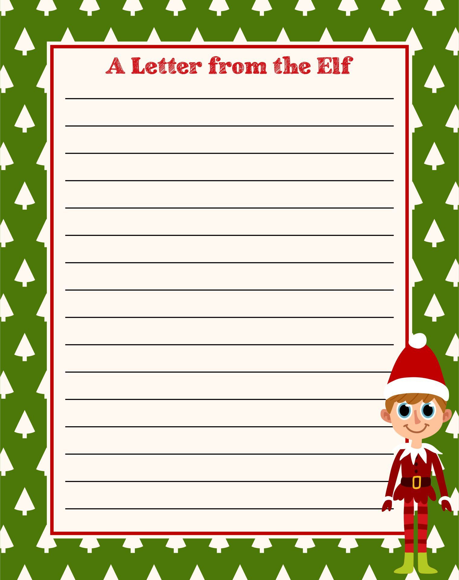 Printable Elf Stationery And Writing Paper | Christmas Letter regarding Free Printable Elf Stationery