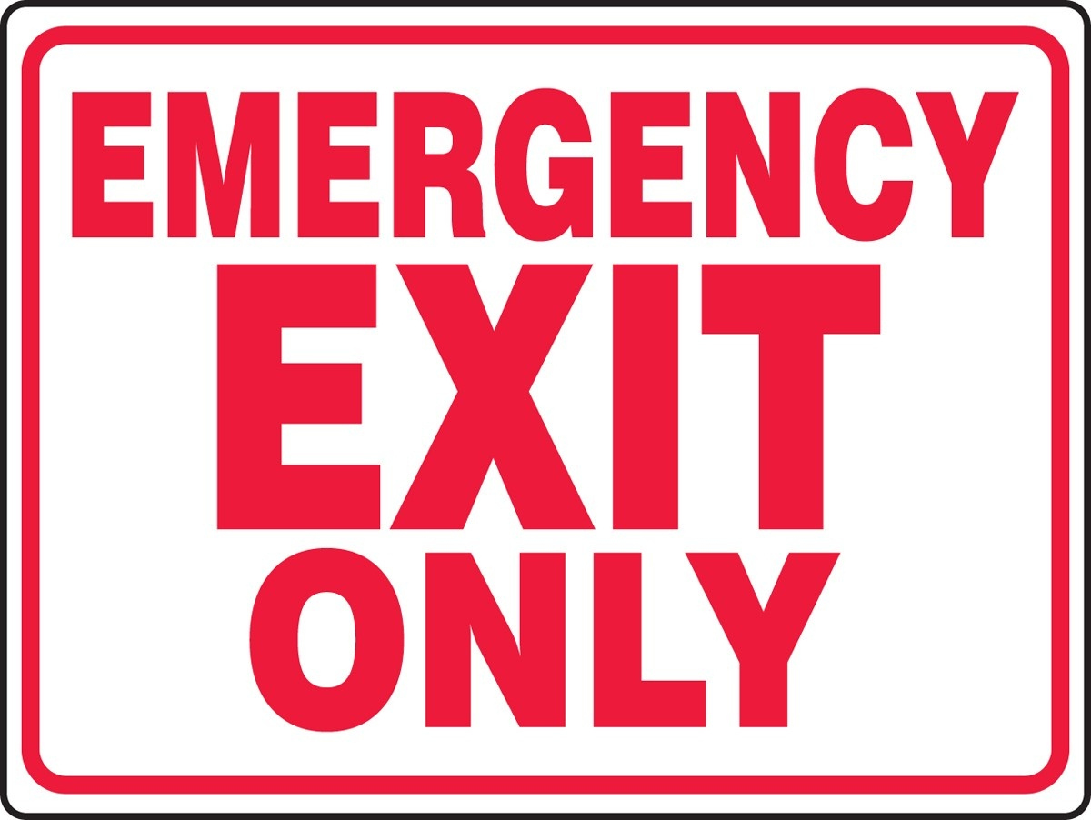 Printable Emergency Exit Signs pertaining to Free Printable Emergency Exit Only Signs