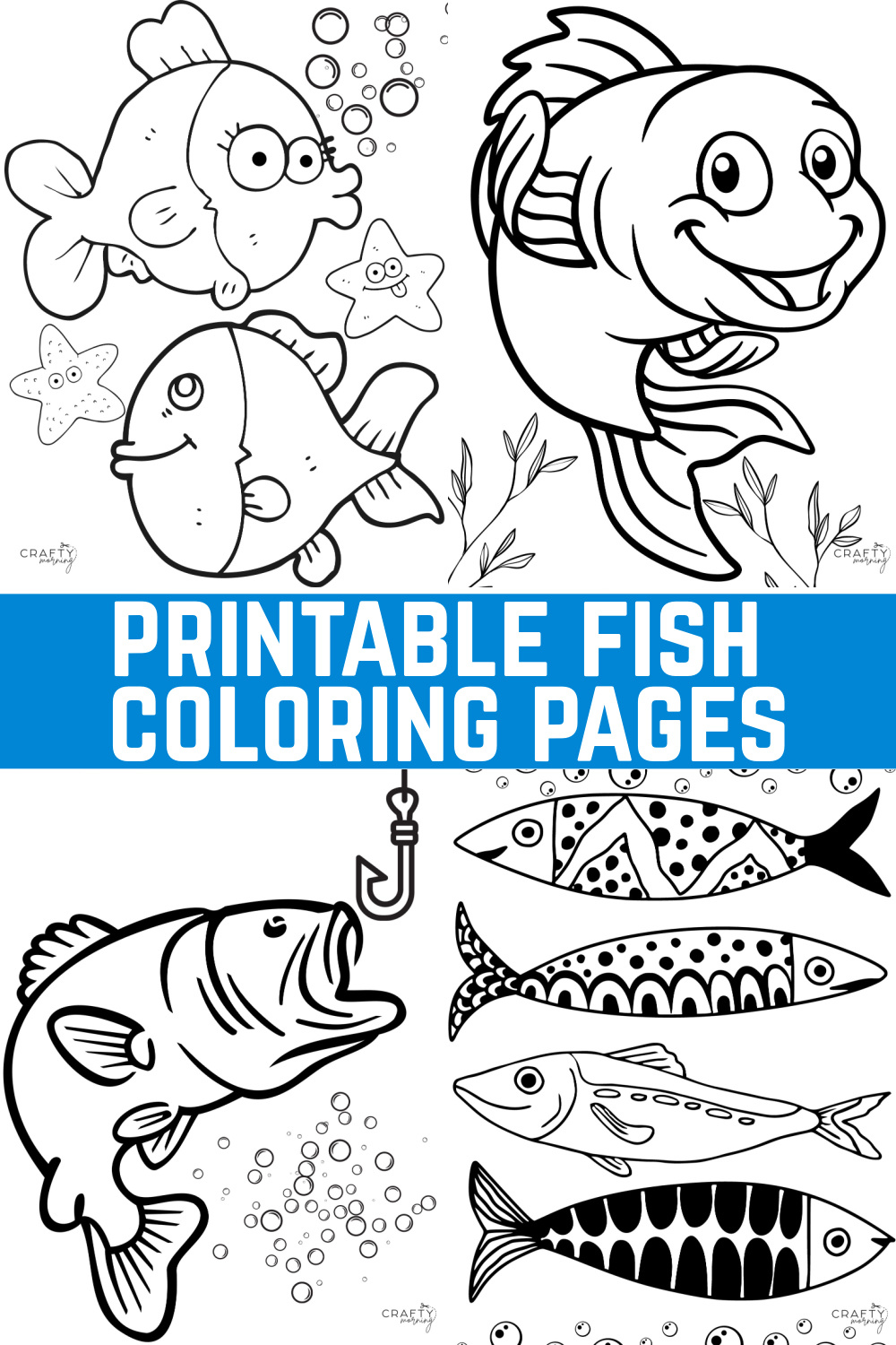 Printable Fish Coloring Pages - Crafty Morning inside Free Printable Fish Coloring Pages