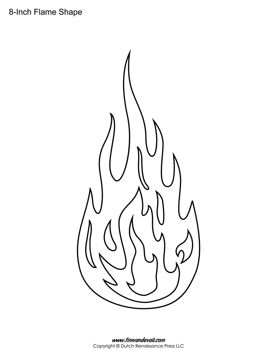 Printable Flame Stickers &amp;amp; Flame Templates – Tim&amp;#039;S Printables throughout Free Printable Flame Template