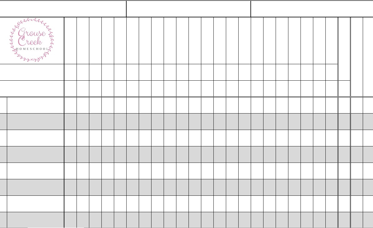 Printable Gradebook » The Spreadsheet Page intended for Free Printable Grade Sheet