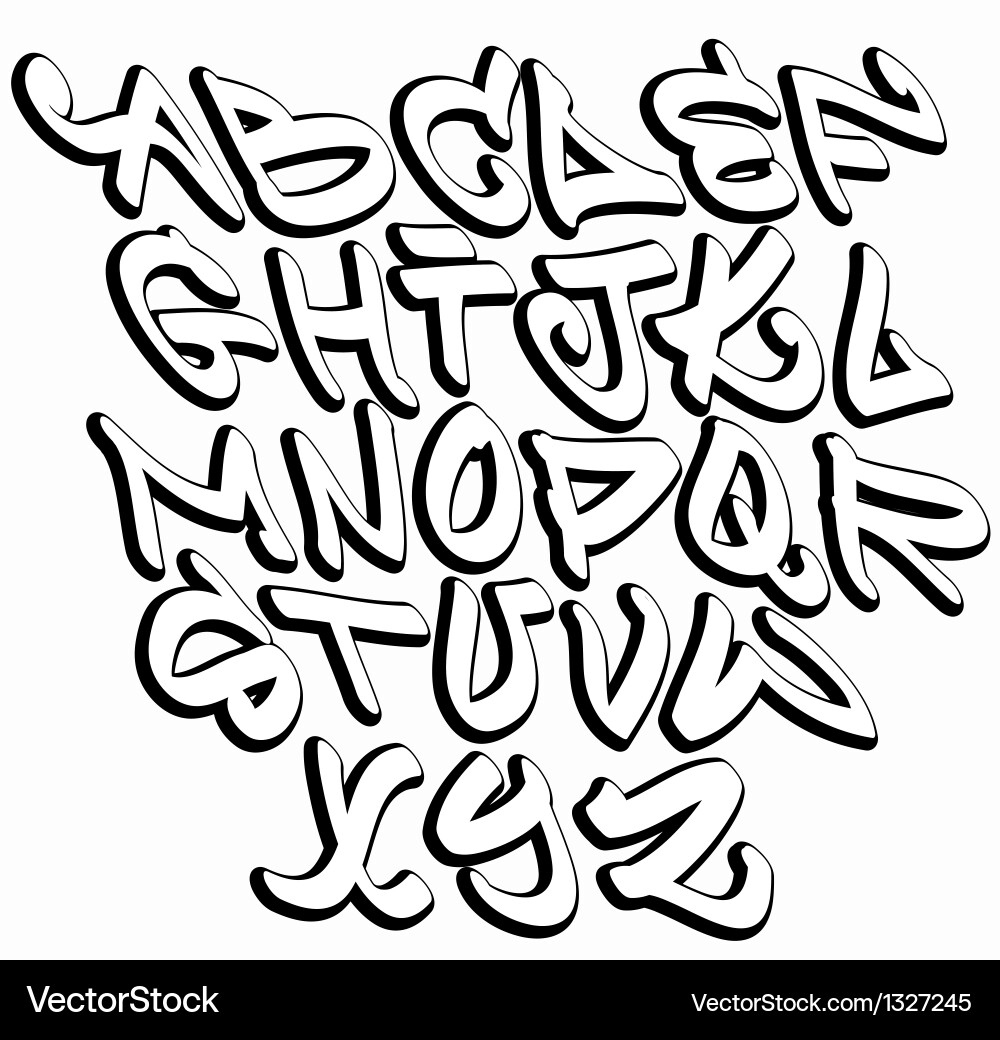 Printable Graffiti Letters throughout Free Printable Graffiti Letters Az