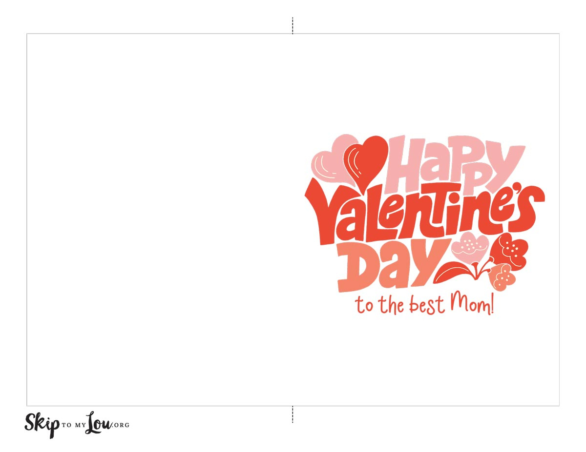 Printable Happy Valentine&amp;#039;S Day Mom Card And Stickers | Skip To My Lou throughout Free Printable Valentines Day Cards for Mom and Dad