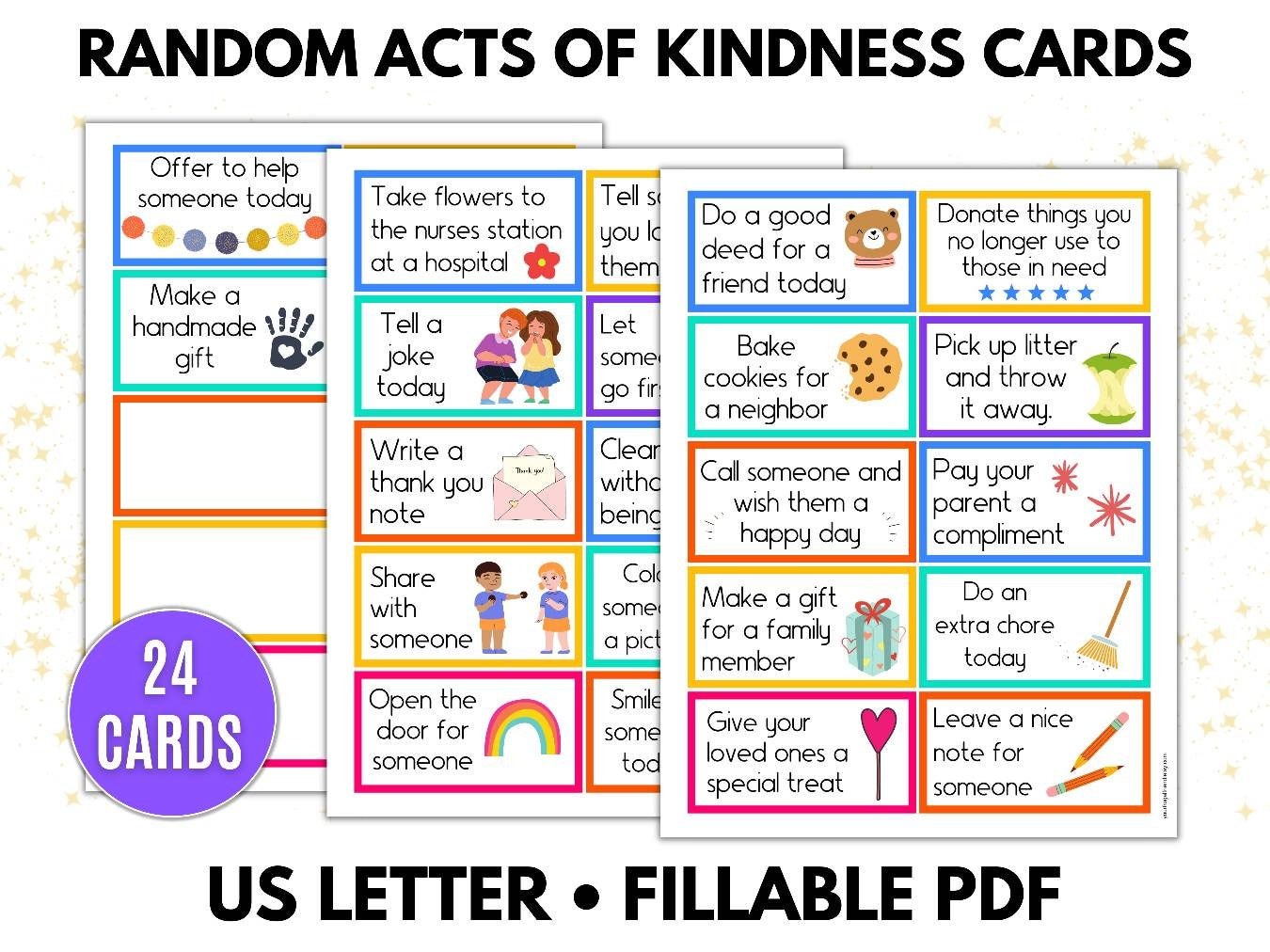 Printable Kindness Cards, Random Acts Of Kindness, Pay It Forward throughout Free Printable Kindness Cards