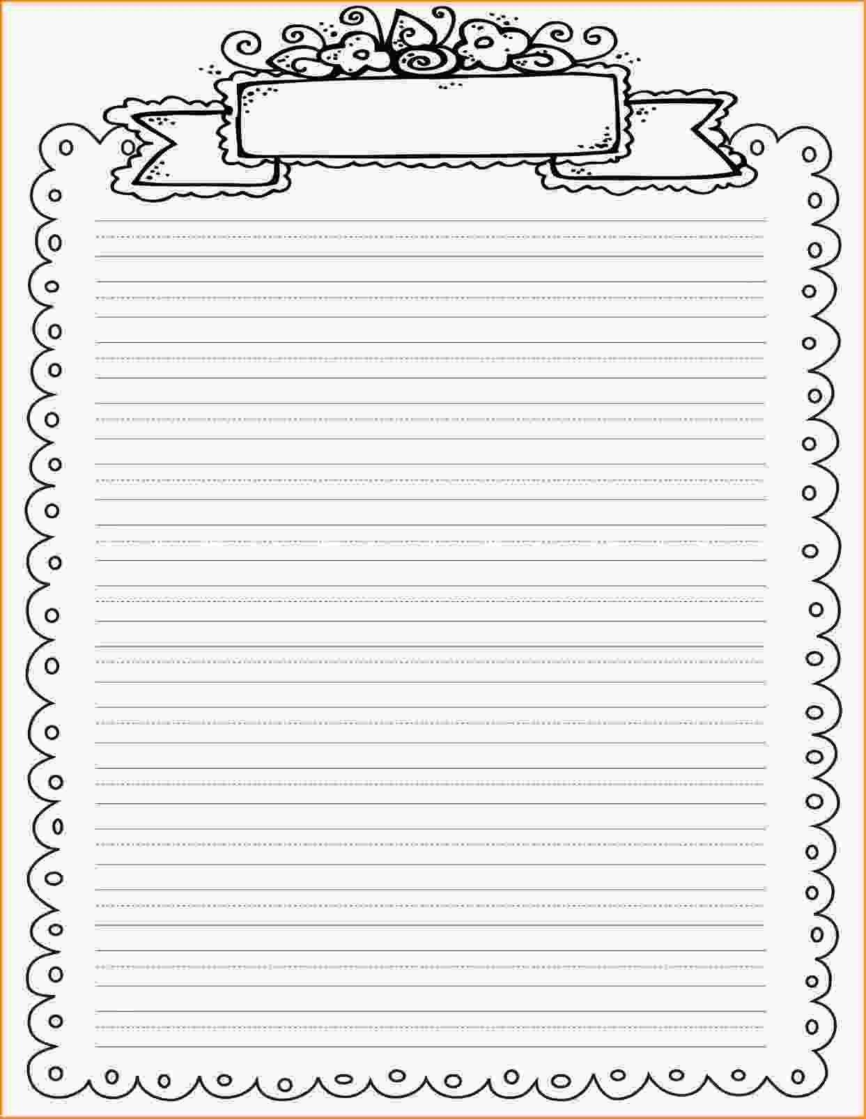 Printable Lined Paper With Ornate Border with Free Printable Writing Paper With Borders