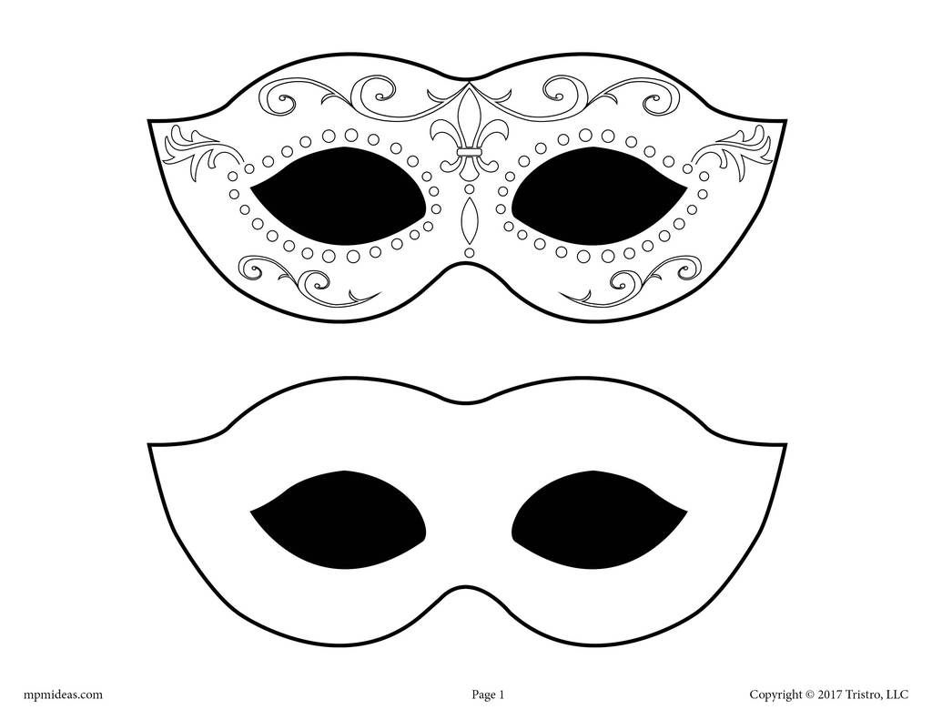 Printable Mardi Gras Mask Template! | Mardi Gras Mask Template intended for Free Printable Masquerade Masks