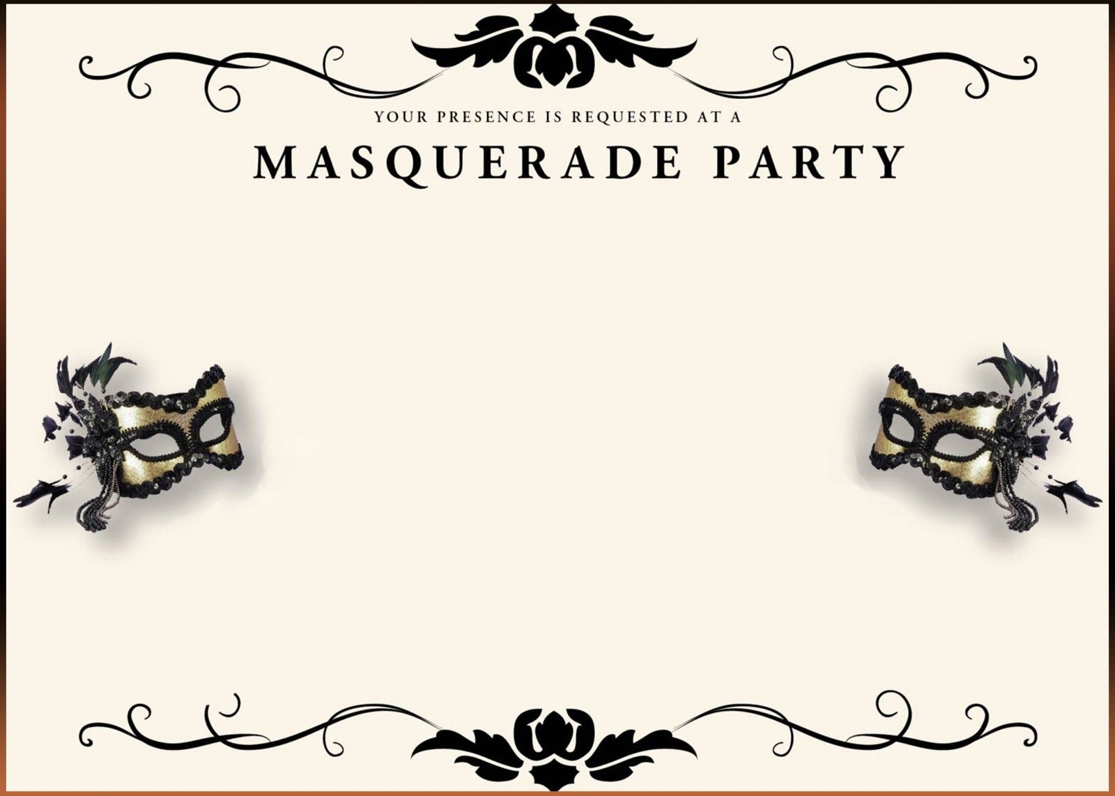 Printable Masquerade Invitation Template | Masquerade Invitations with Free Printable Masquerade Birthday Invitations