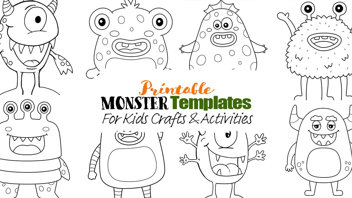 Printable Monster Templates For Kids&amp;#039; Activities And Crafts with regard to Free Printable Monster Templates