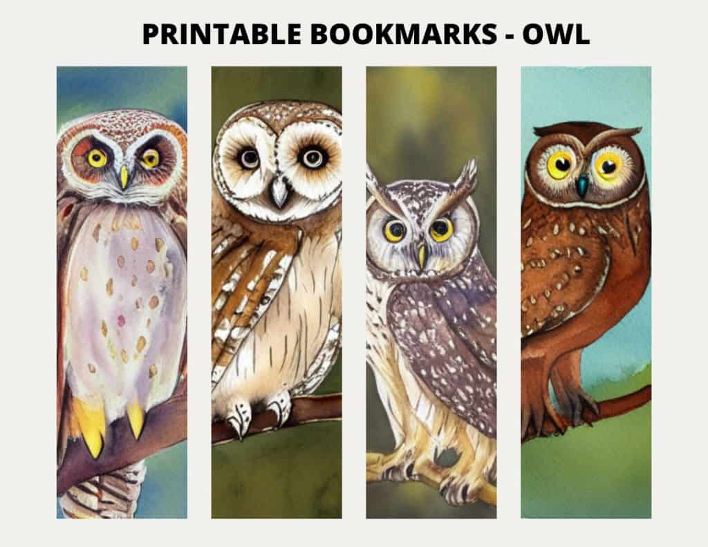 Printable Owl Bookmarks - My Printable Home for Free Printable Owl Bookmarks