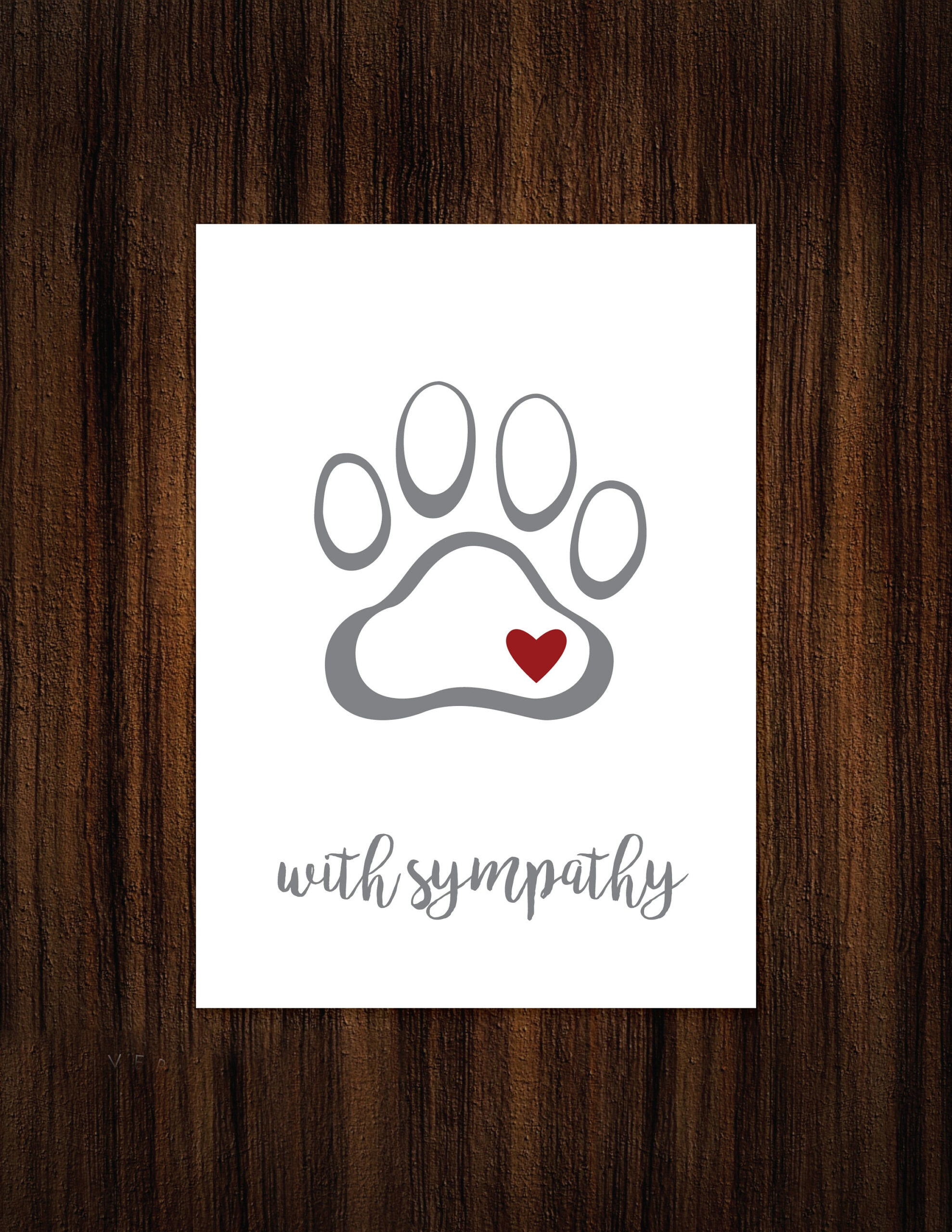 Printable Pet Sympathy Card Blank Interior Printable Digital throughout Free Printable Sympathy Cards for Dogs