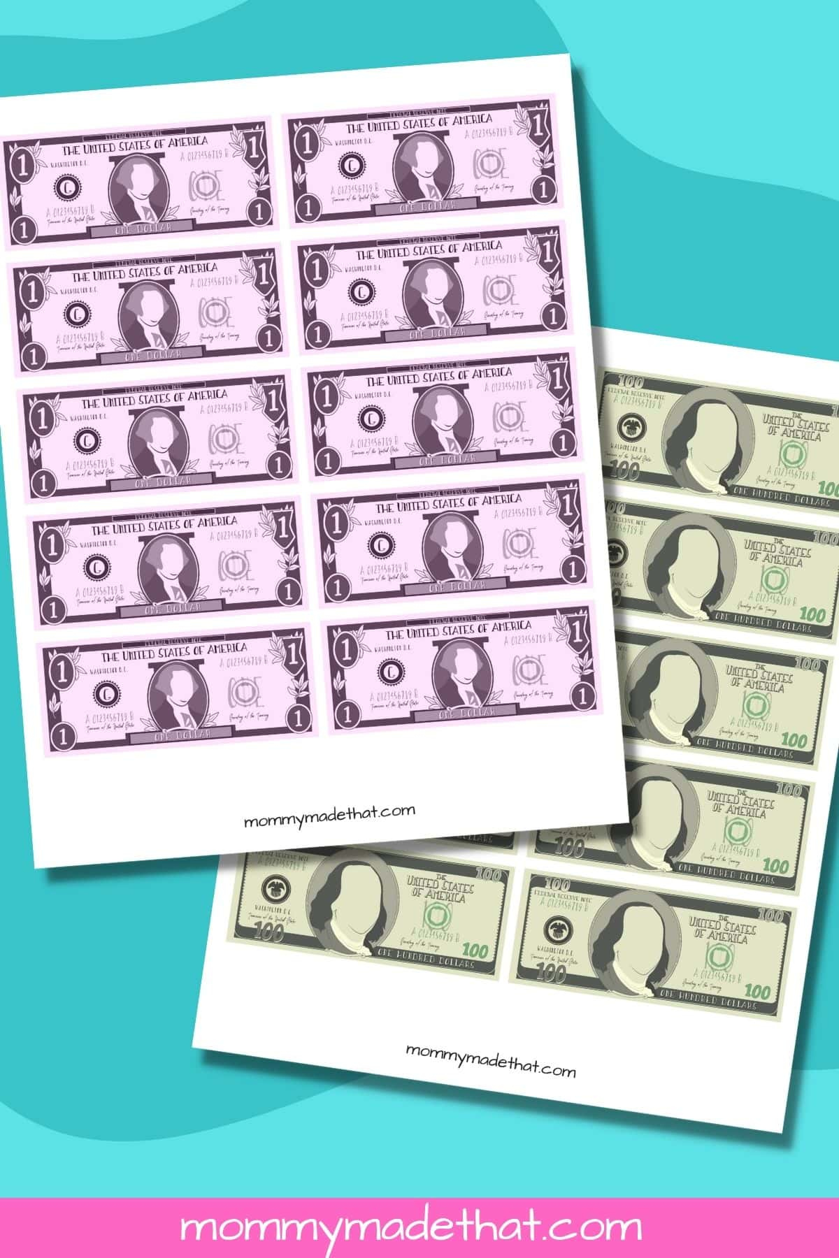 Printable Play Money (Lots Of Free Fake Money Templates) throughout Free Printable Play Money Sheets