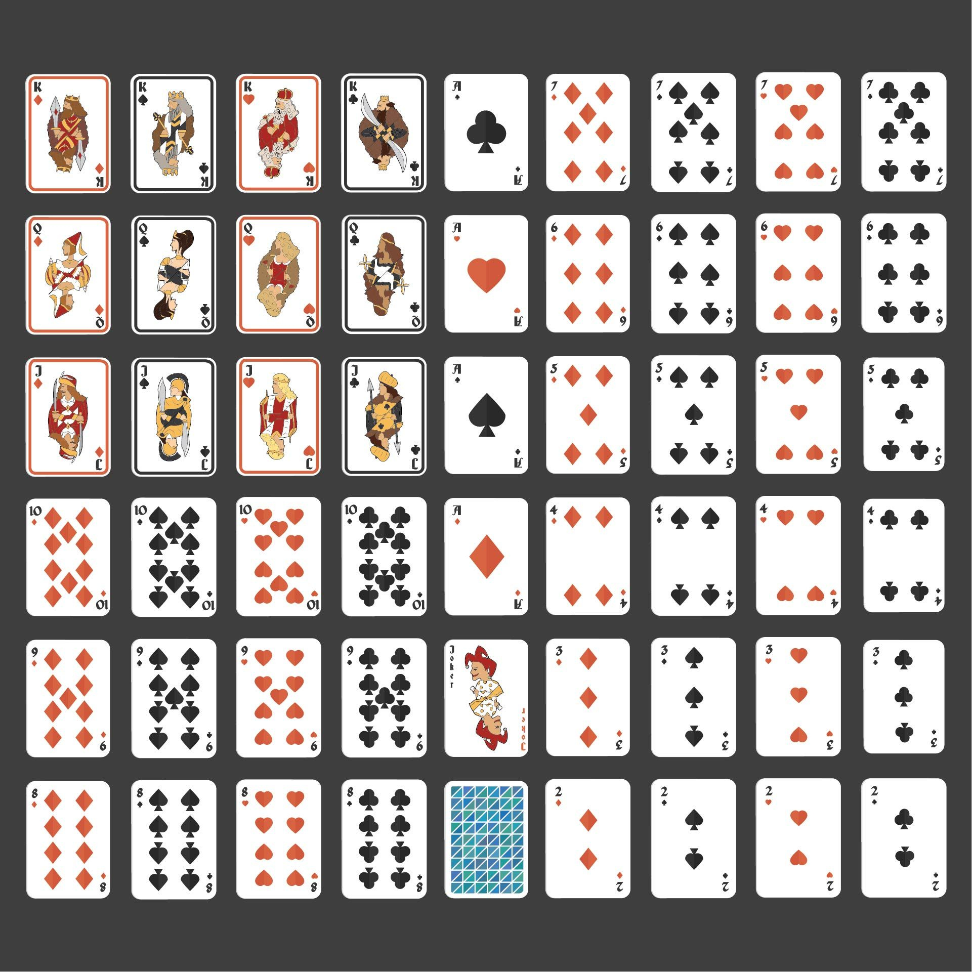 Printable Playing Cards Template in Free Printable Deck Of Cards