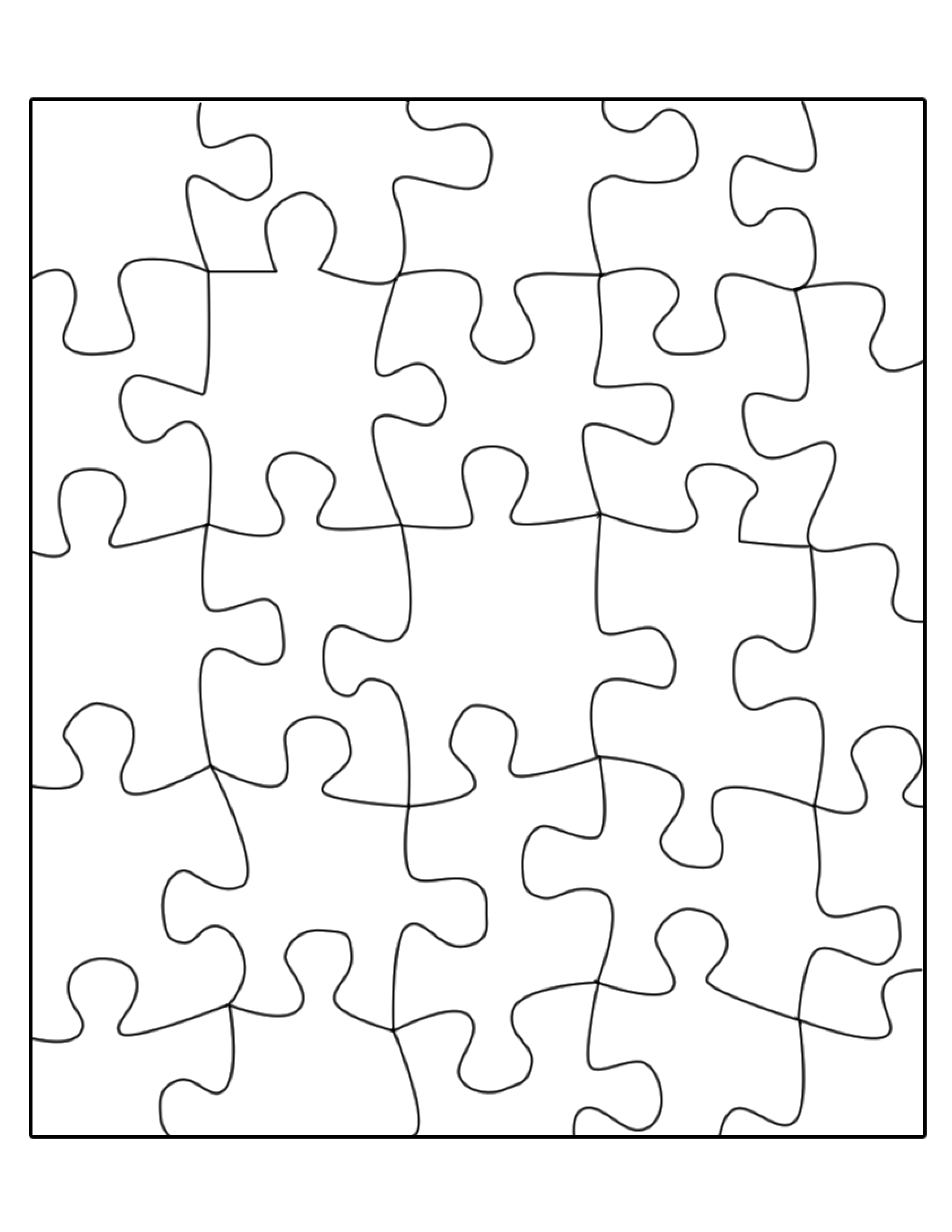 Printable Puzzle Pieces Template | Lovetoknow for Jigsaw Puzzle Maker Free Printable