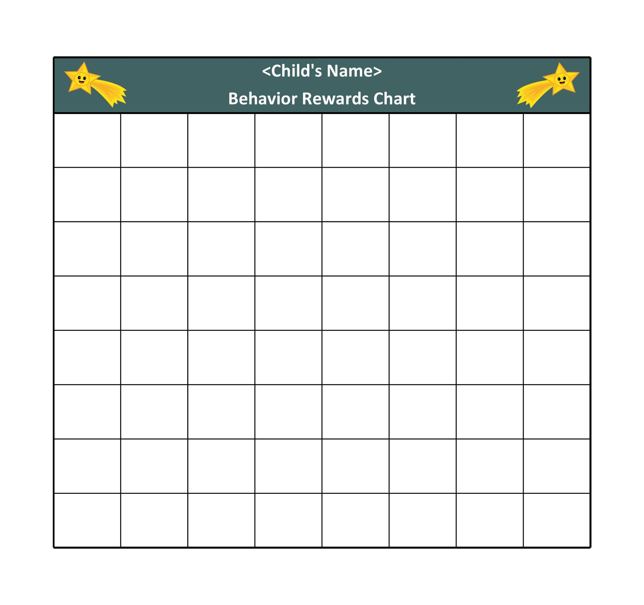 Printable Reward Charts For Kids intended for Free Printable Incentive Charts For School