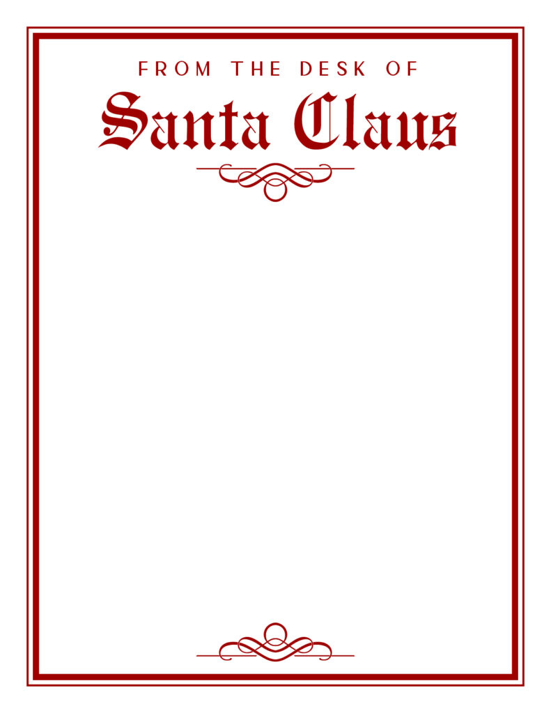 Printable Santa Letterhead Templates - 12 Free Printables inside North Pole Stationary Printable Free