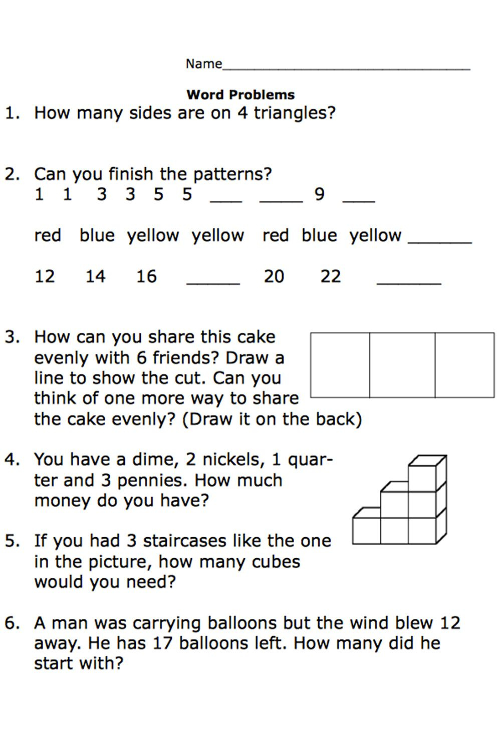 Printable Second-Grade Math Word Problem Worksheets in Free Printable Math Word Problems for 2nd Grade