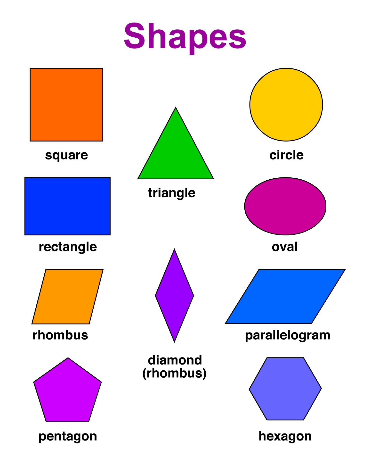 Printable Shapes For Kids for Free Printable Shapes