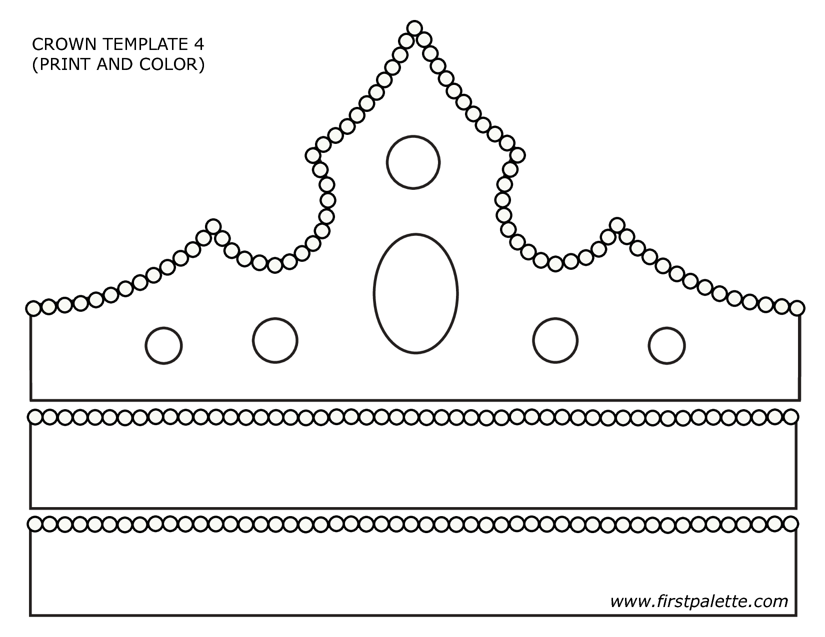 Printable Simple Crown Template pertaining to Free Printable King Crown Template