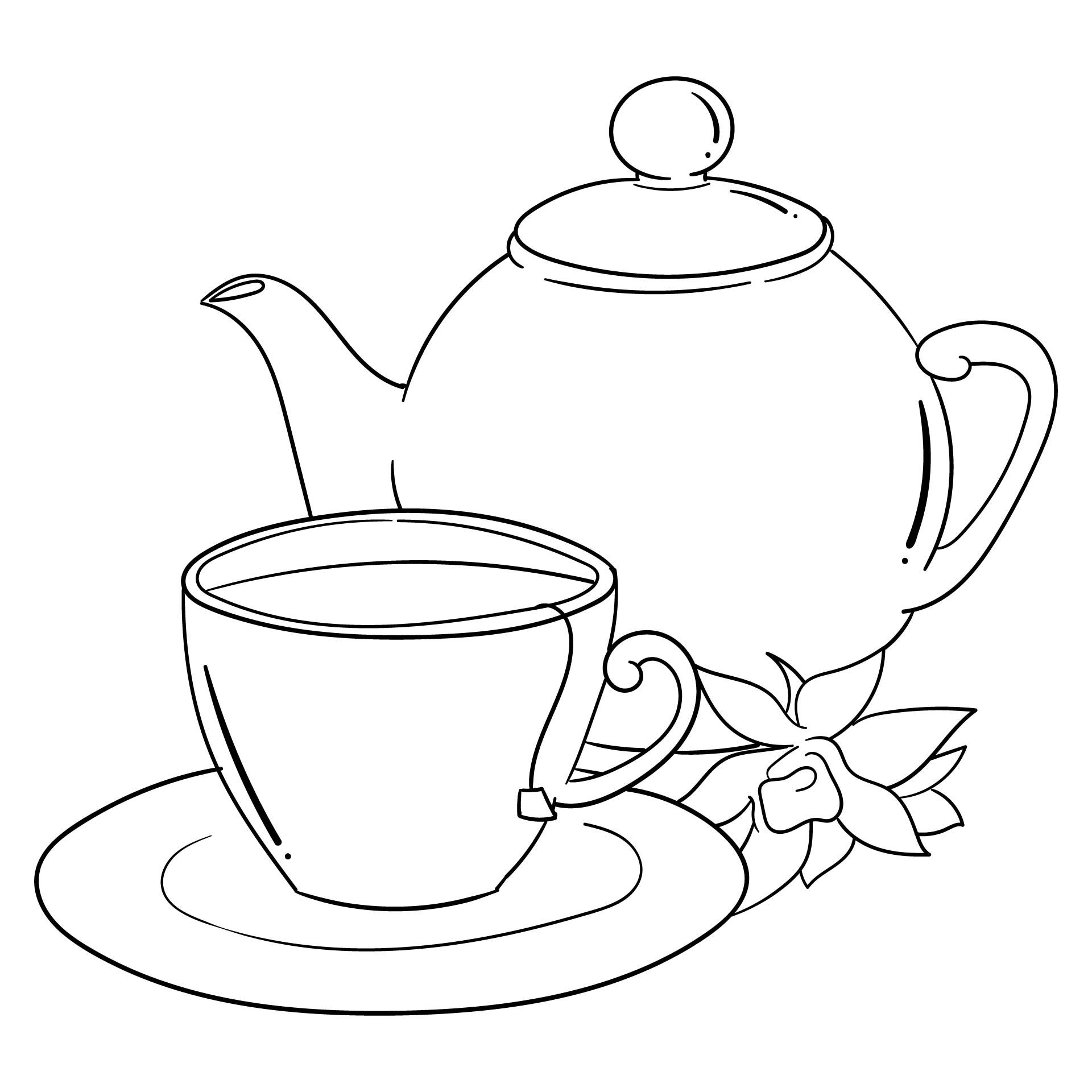 Printable Teacup Coloring Page | Coloring Pages, Tea Cup Drawing inside Free Printable Tea Cup Coloring Pages