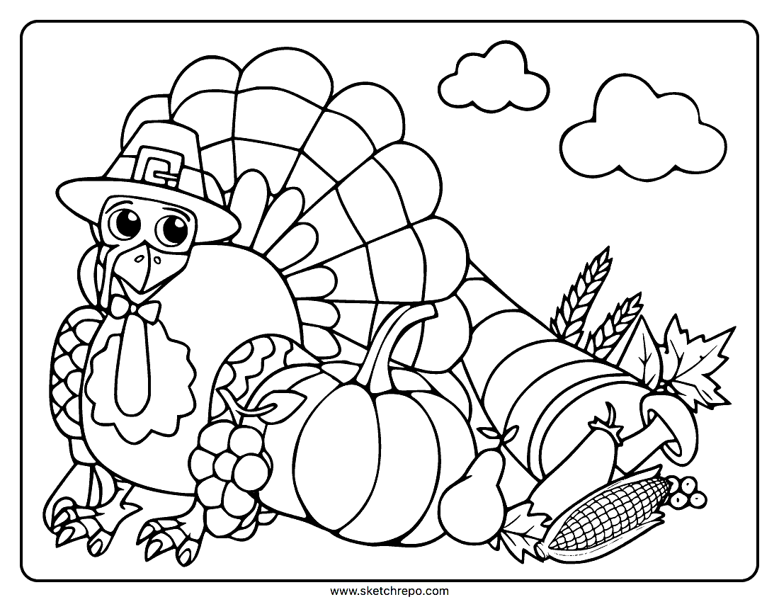 Printable Thanksgiving Coloring Page - Sketch Repo in Free Printable Thanksgiving Coloring Pages