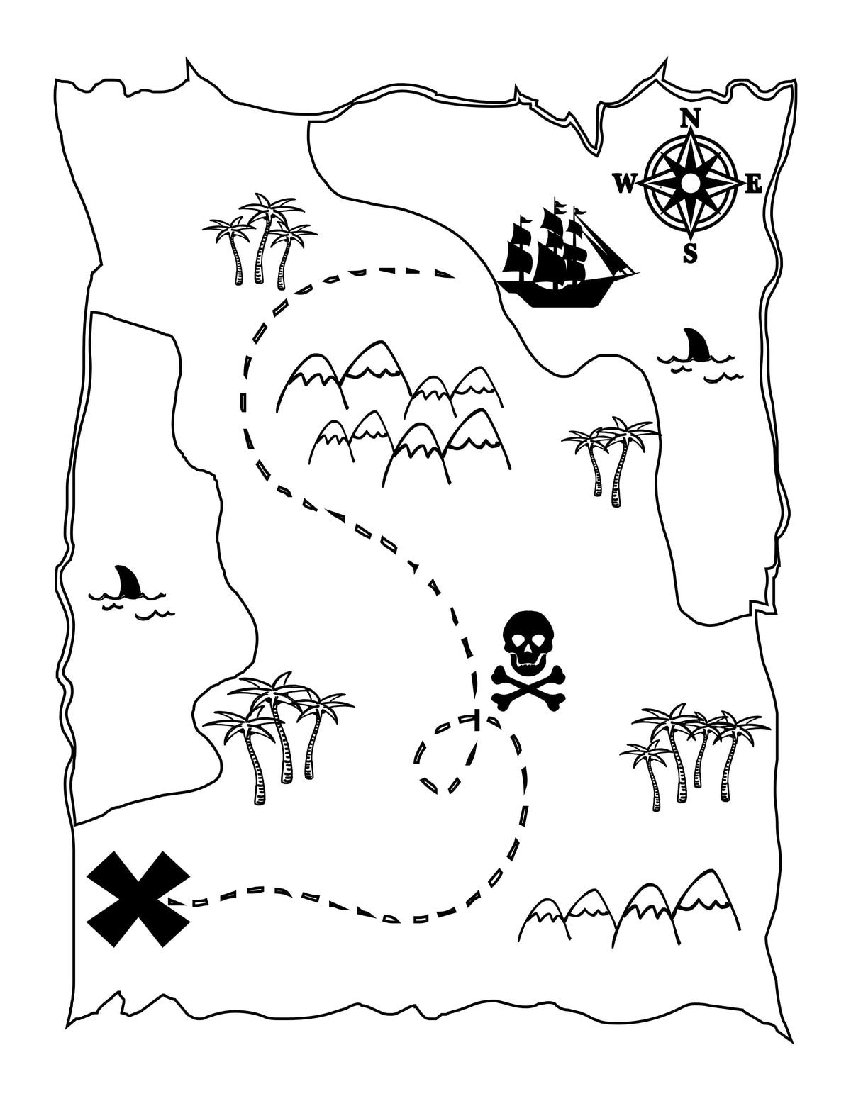 Printable Treasure Map Kids Activity – Let&amp;#039;S Diy It All – With throughout Free Printable Pirate Maps