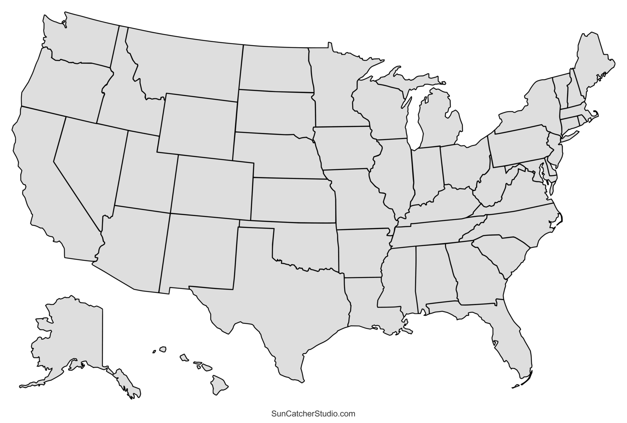 Printable Us Maps With States (Usa, United States, America) – Diy for Free Printable Blank Map Of The United States Of America