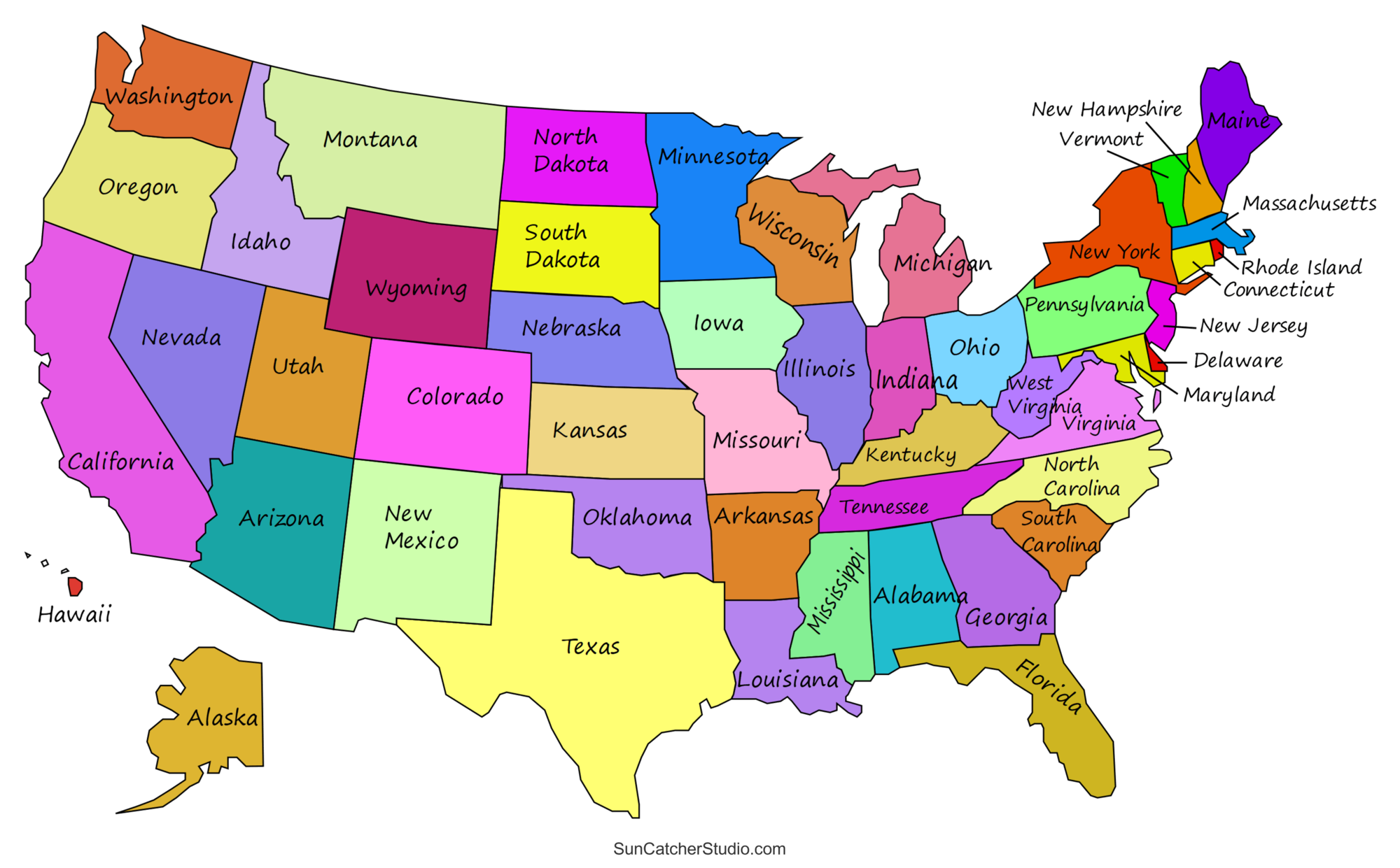 Printable Us Maps With States (Usa, United States, America) – Diy throughout Free Printable Labeled Map of the United States