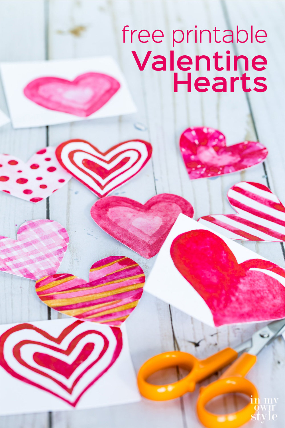 Printable Valentine Hearts &amp;amp; Envelopes - In My Own Style with regard to Free Printable Valentine Decorations