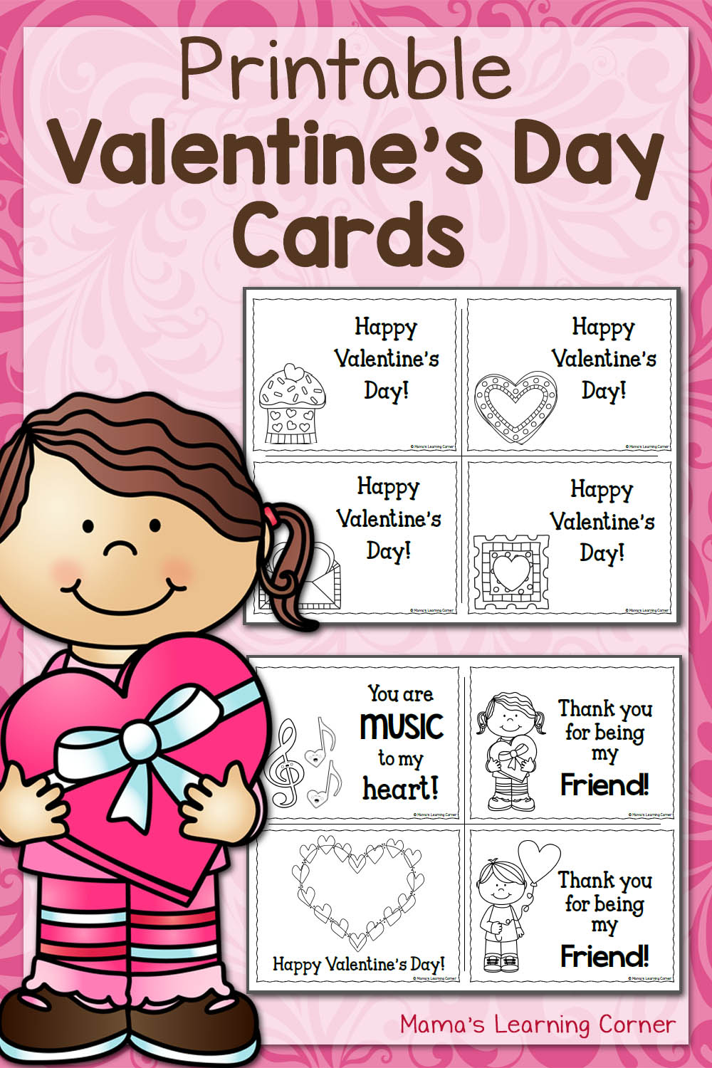 Printable Valentine&amp;#039;S Day Cards - Mamas Learning Corner regarding Free Printable Childrens Valentines Day Cards