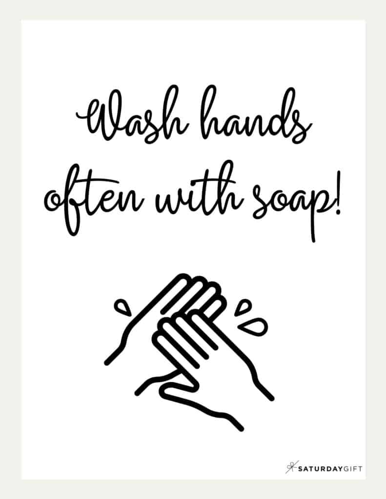 Printable Wash Hands Sign - Cute (&amp;amp; Free!) Wall Art Designs inside Free Wash Your Hands Signs Printable