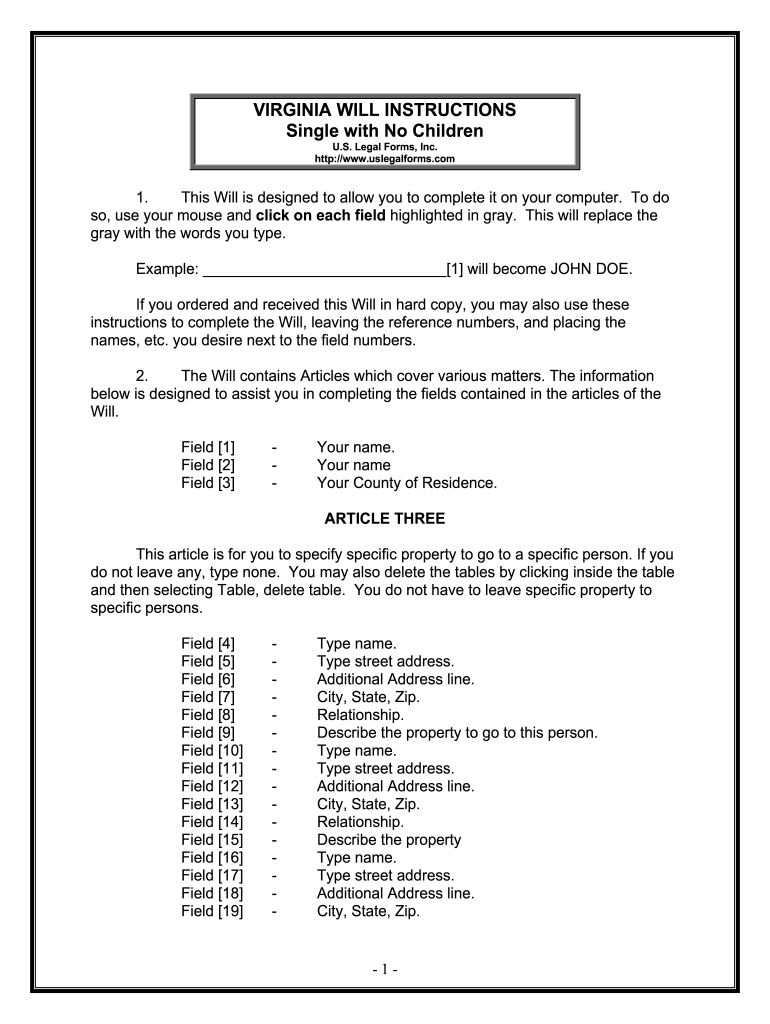 Printable Will Forms: Will Samples And Guides | Airslate Signnow in Free Legal Forms Online Printable