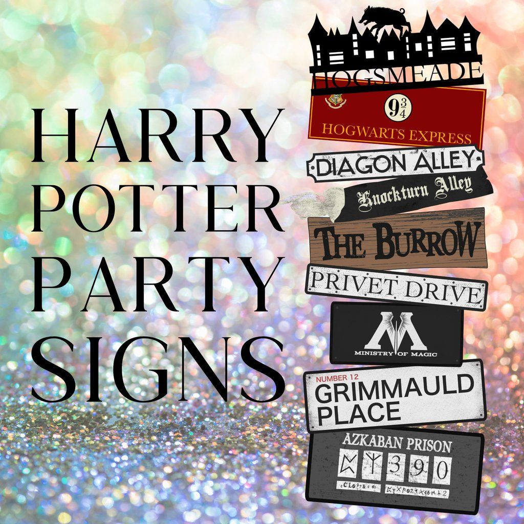 Purchase Free Harry Potter Party Signs | Harry Potter Birthday for Free Harry Potter Printable Signs