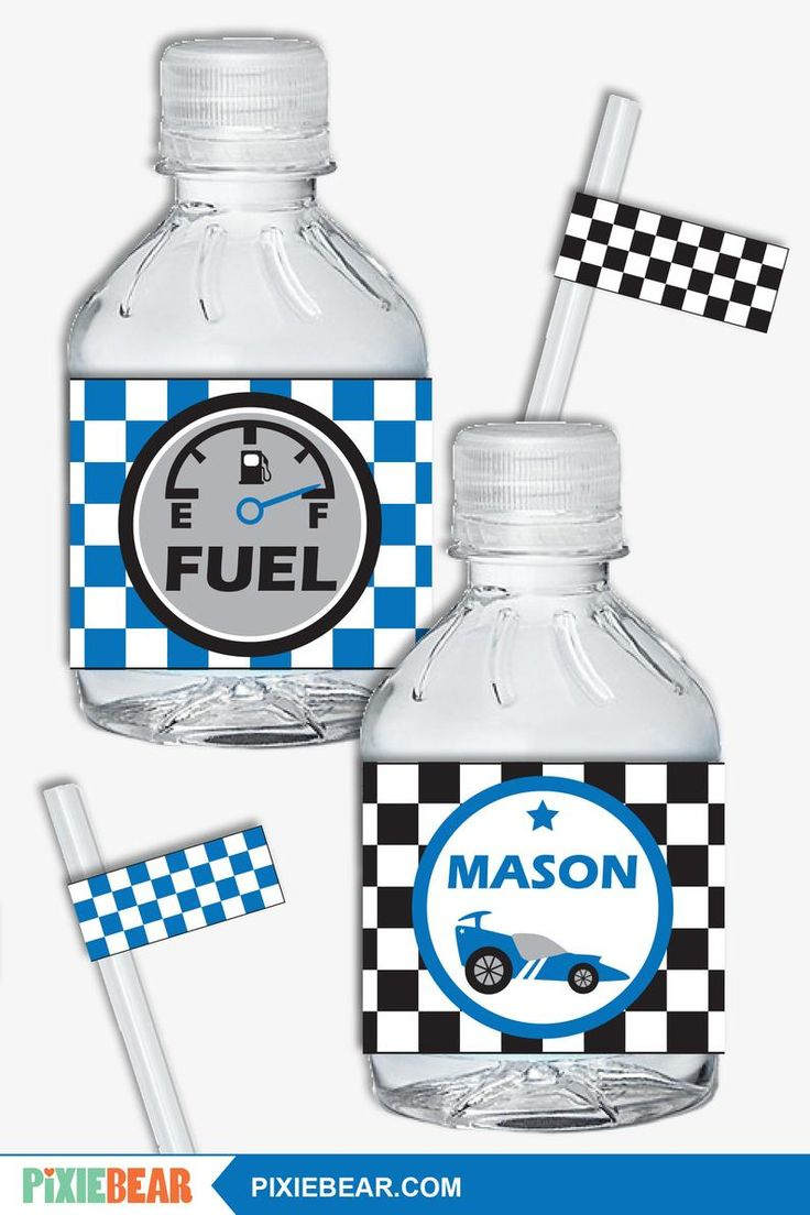 Race Car Water Bottle Labels Printable Fuel Water Bottle Labels with Free Printable Cars Water Bottle Labels